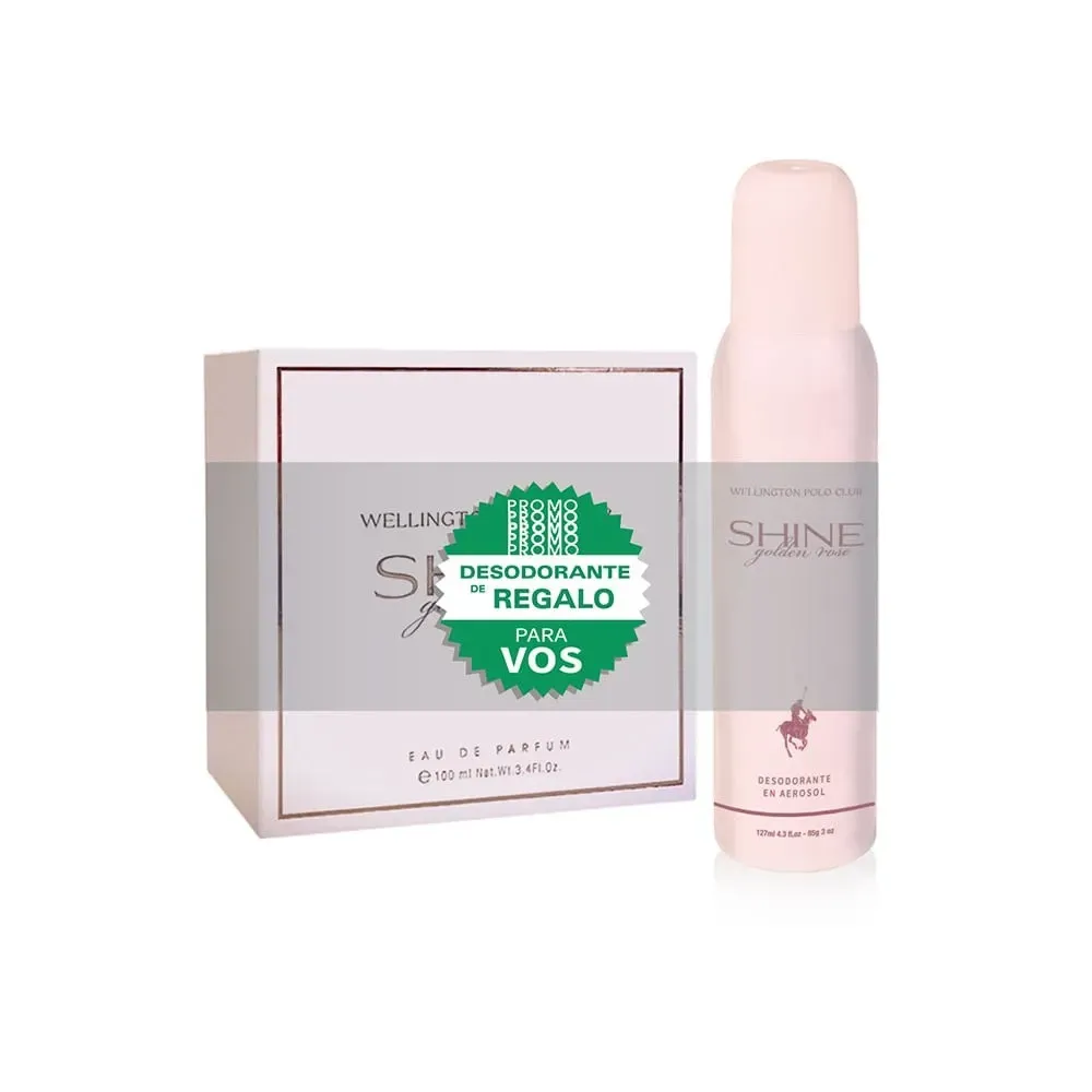Set Shine Golden Rose EDP 100 Ml + DEO