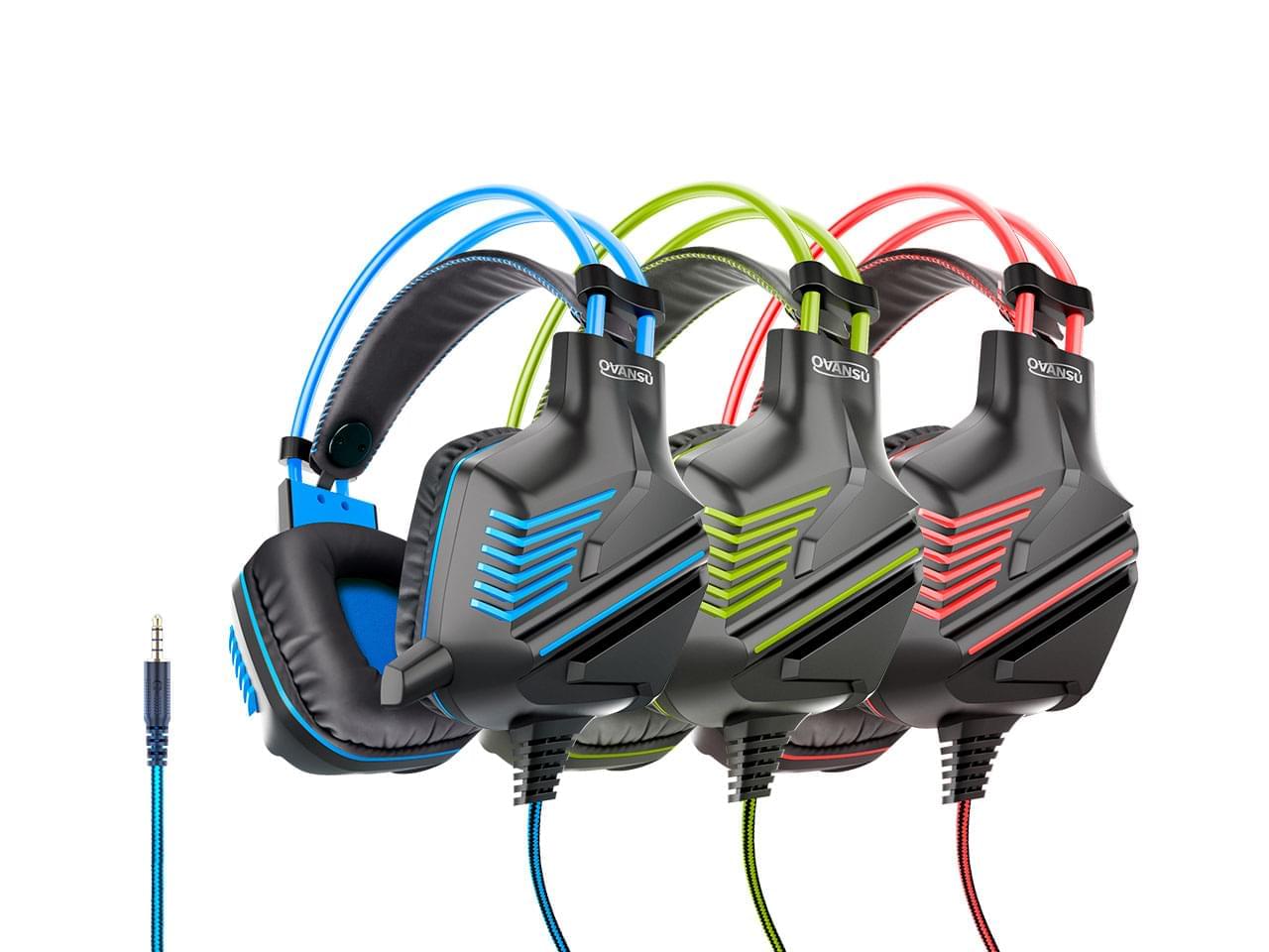 Auricular gaming rojo PS4 tipo vincha con micrófono OVANSU - OSAUG580
