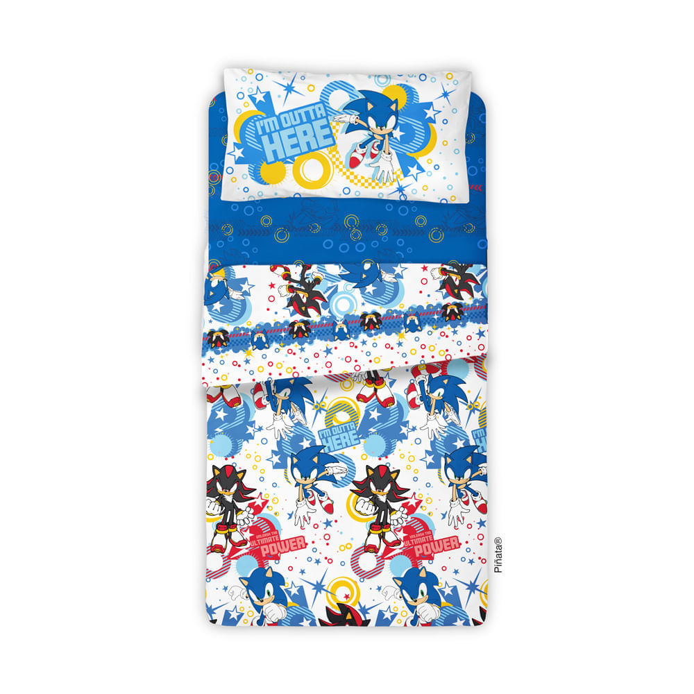 Juego de Sábanas 1 1/2 plaza Sonic III