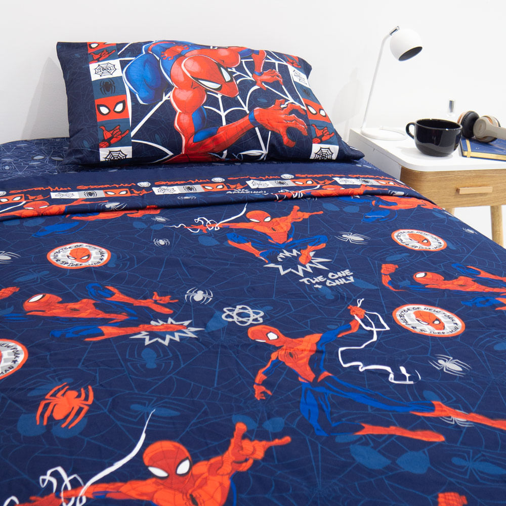 Juego de Sábanas de 1 1/2 plaza Spiderman