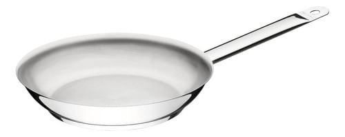 Sarten Acero Inox 26cm Profesional Tramontina Color Plateado