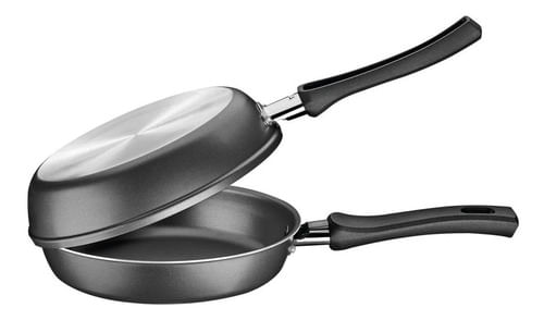 Sarten Doble Omeletera 20 Cm Tramontina Teflon Antiadherente