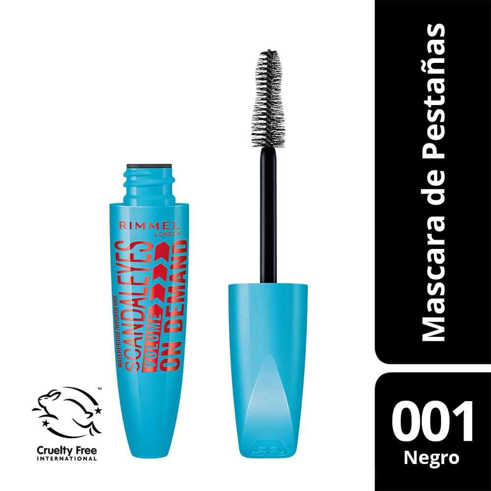 Máscara De Pestañas Scandaleyes Volume On Demand Waterproof Rimmel Black