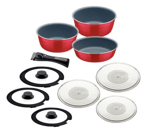 Batería De Cocina Tramontina Ítria Multiusos De Aluminio
