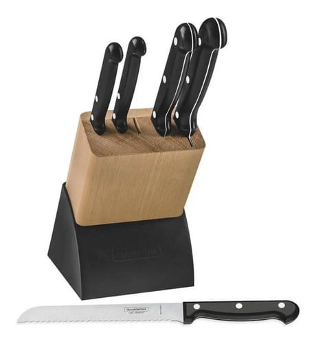 Juego De Cuchillos Ultracorte 5 Pzs Taco Madera Tramontina