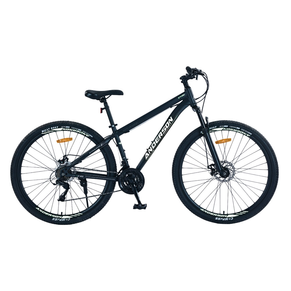 Bicicleta Mtb Anderson S400 R29, 21V Freno a Disco, Suspensión, Negro/Blanco L