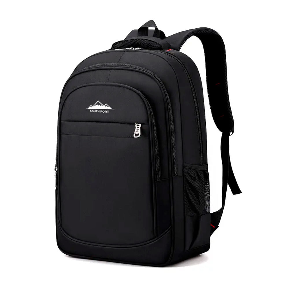 Mochila de Viaje South Port Negra  Impermeable