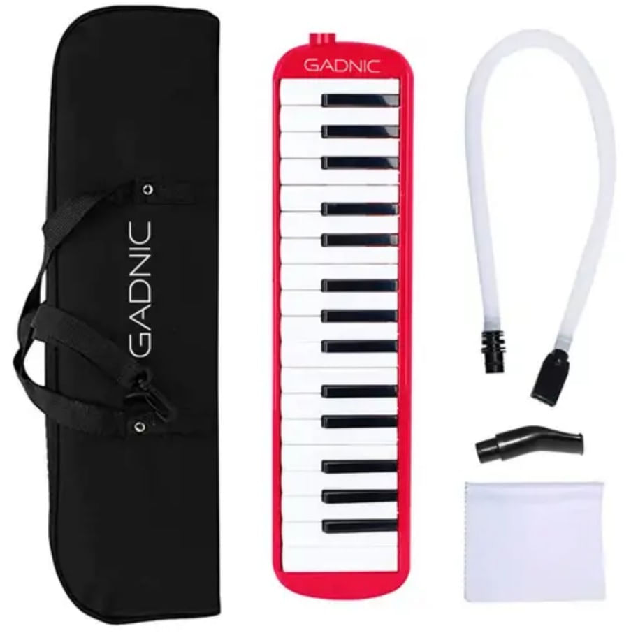 Flauta Melódica Gadnic Piano 32 Teclas Rojo