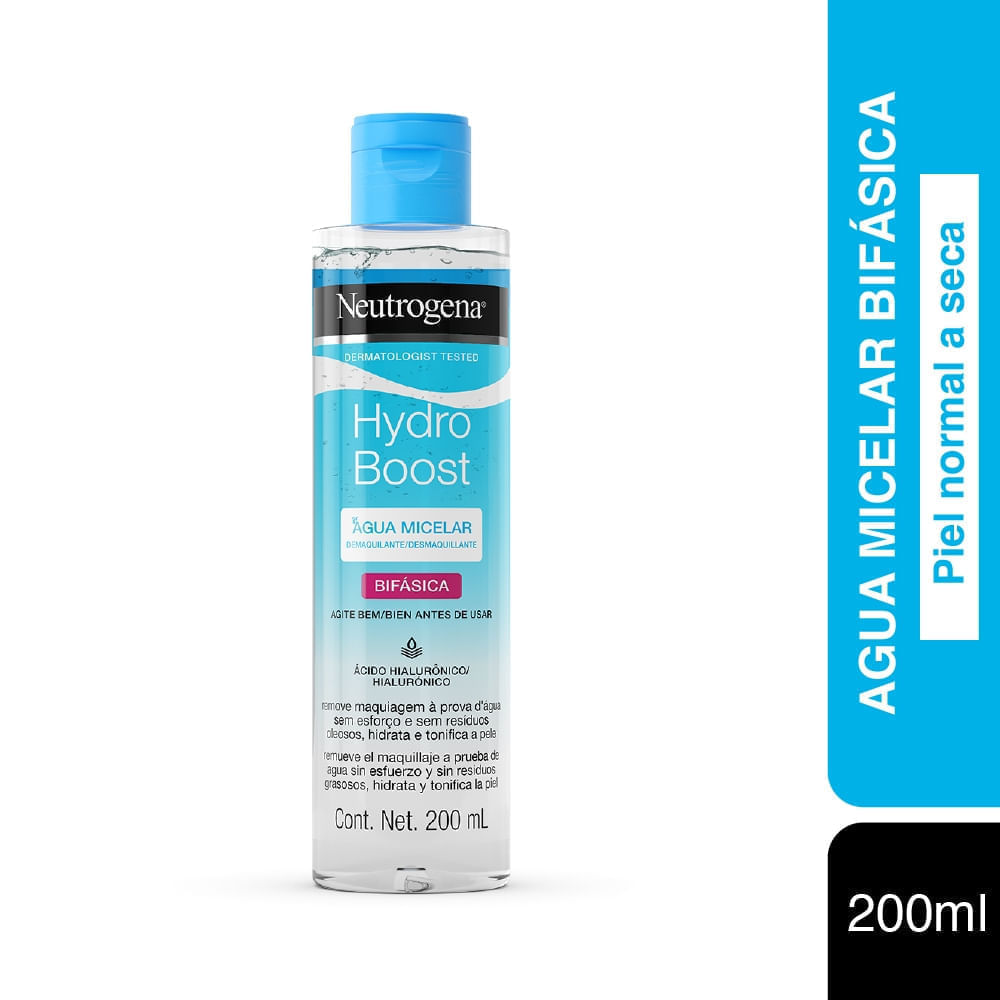 Agua Micelar Bifásica Con Ácido Hialurónico Hydro Boost Neutrogena 200ml