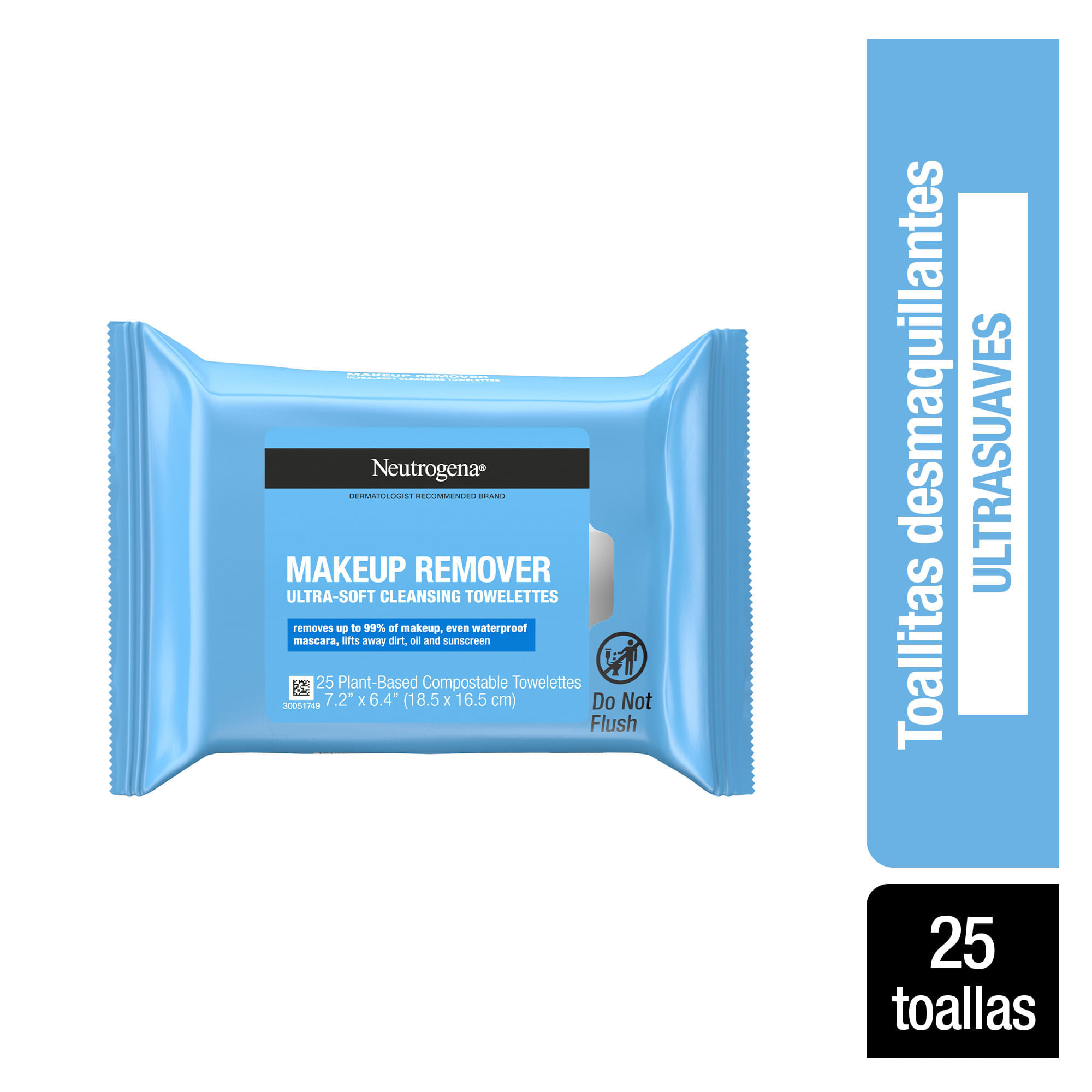 Toallitas Desmaquillantes Para Piel Sensible Neutrogena 25 Unid