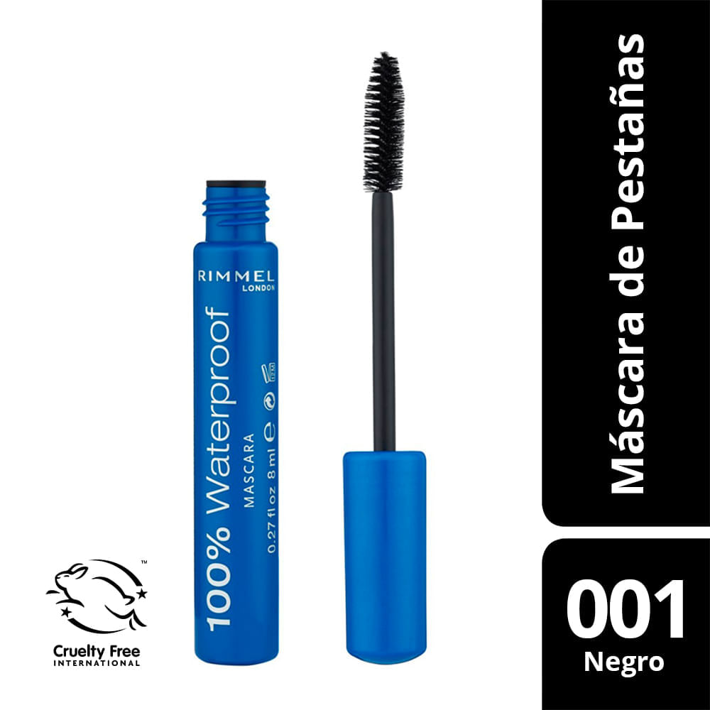 Máscara De Pestañas 100% Waterproof Rimmel 001 Black