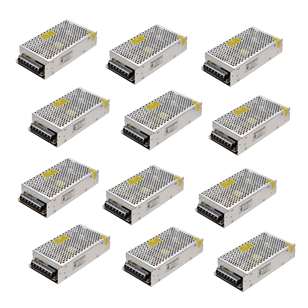 Fuente Switching 12v 10a Regulada Proteccion Tira Led Cctv x 12 Unidades